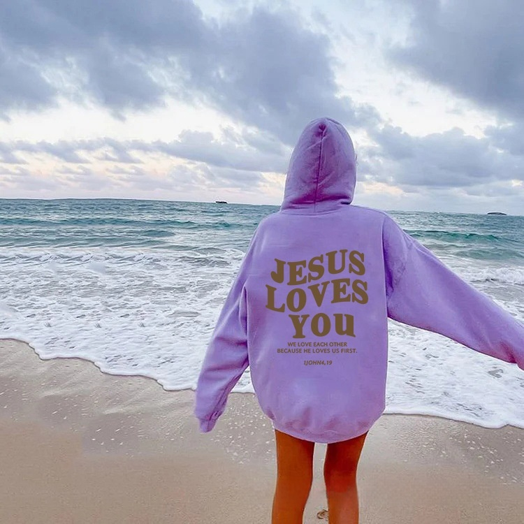 Lena | Oversized hoodie | Jesus loves you |