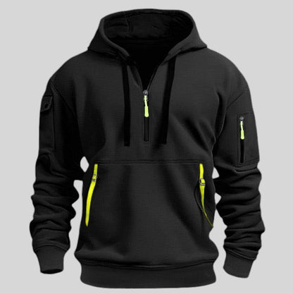 Isak™ | Stilren Hoodie med Halvdragkedja